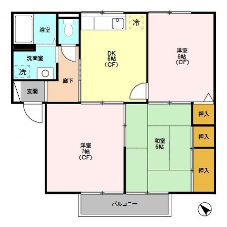 セジュール小林の物件間取画像